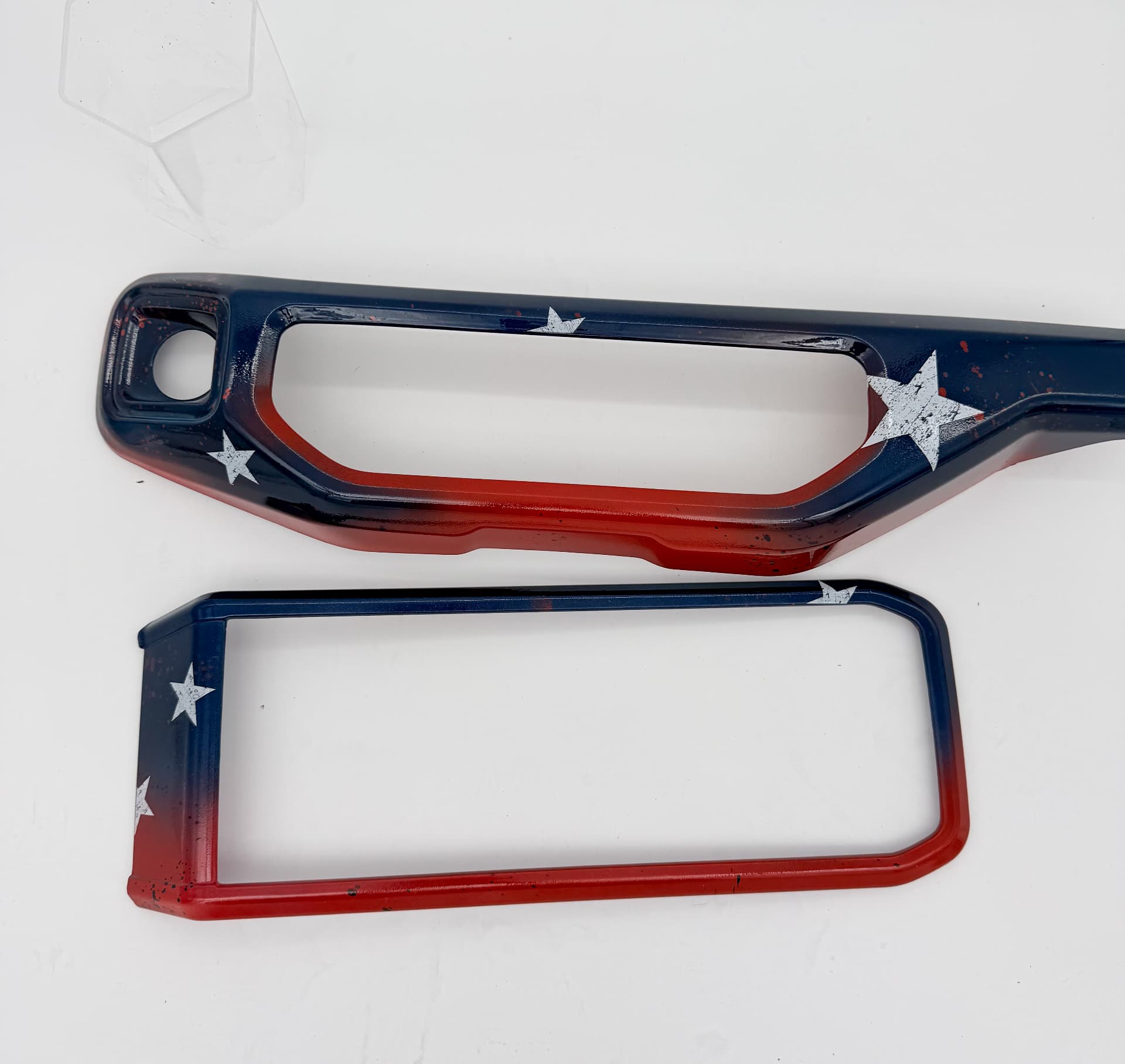 Driver gauge cover and screen cover laid flat