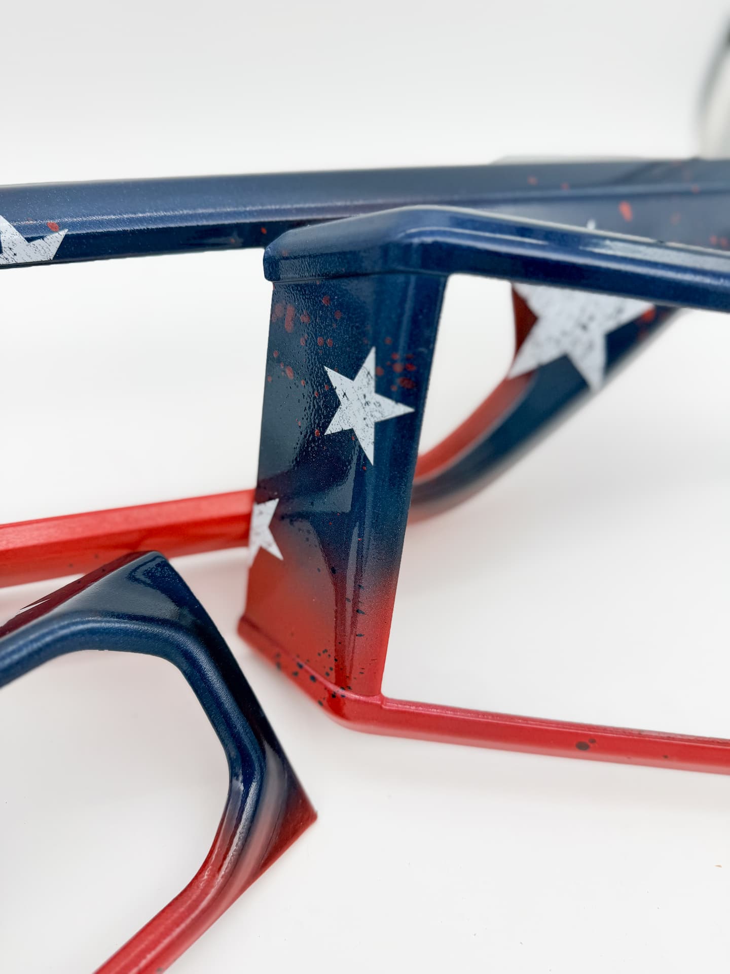 Angled view of the painted 6-piece set