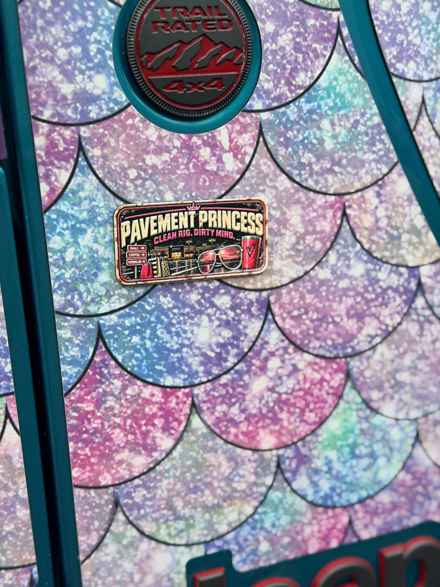Pavement Princess trail badge detail 3