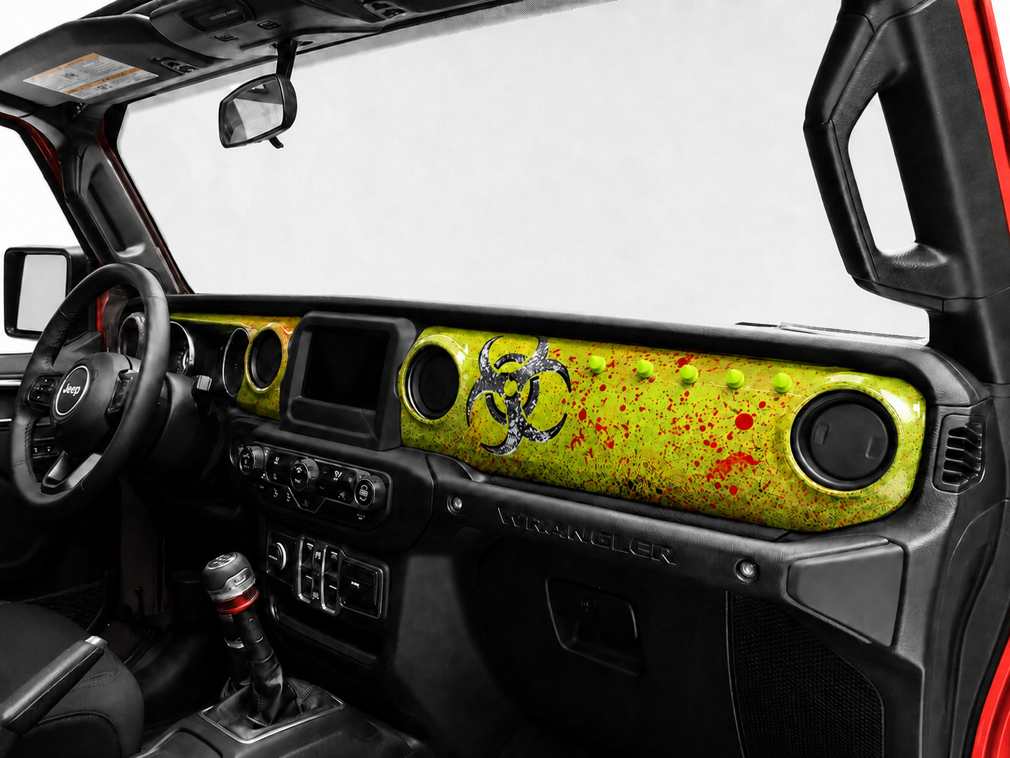 Apocalypse Collection neon green biohazard dash cover